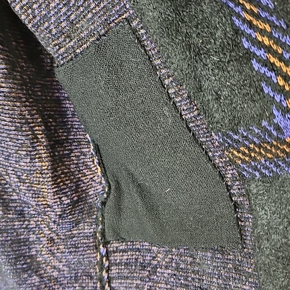 St. John Sportswear Purple & Black Plaid Knit Sweater Jacket M - Picture 4 of 7